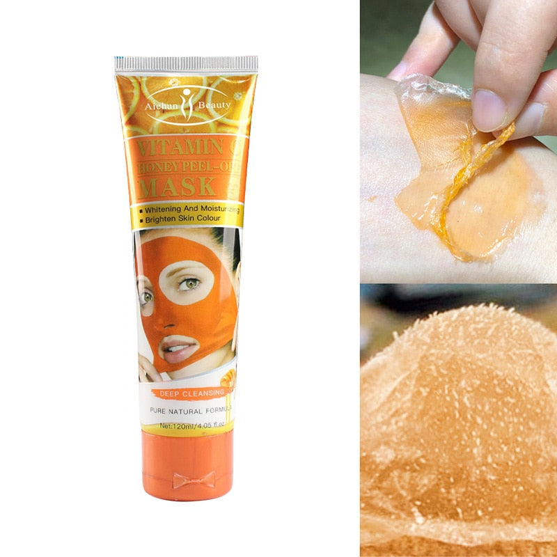 Máscara facial hidratante com vitamina C