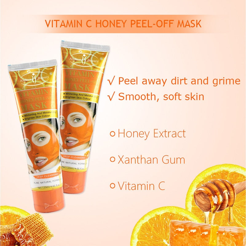 Máscara facial hidratante com vitamina C