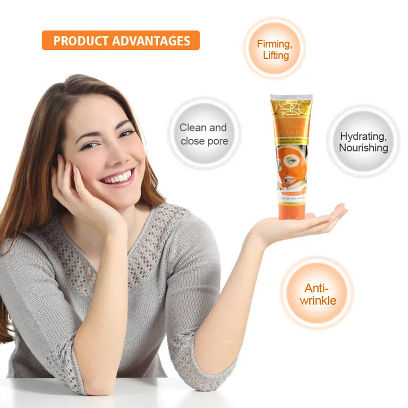 Máscara facial hidratante com vitamina C