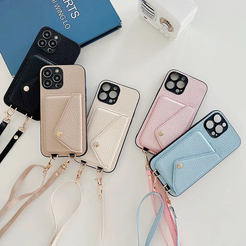 Bolsa em pele para iPhone 15pro, 14pro, 13pro, 12pro e  11pro .