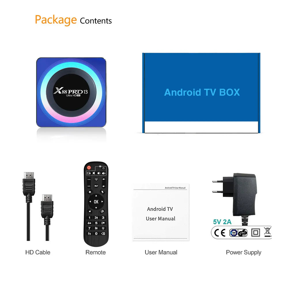 TV Box  X88 PRO 13, Android 13.0 4K.