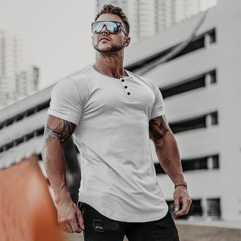 T-Shirt Masculina, Roupas de Marca de Verão