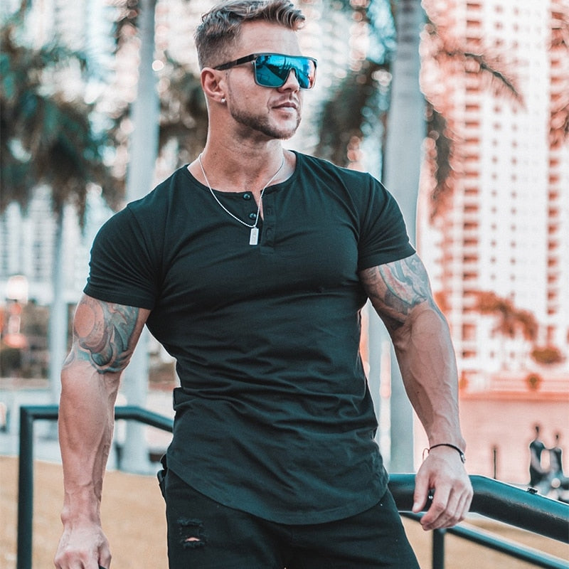 T-Shirt Masculina, Roupas de Marca de Verão